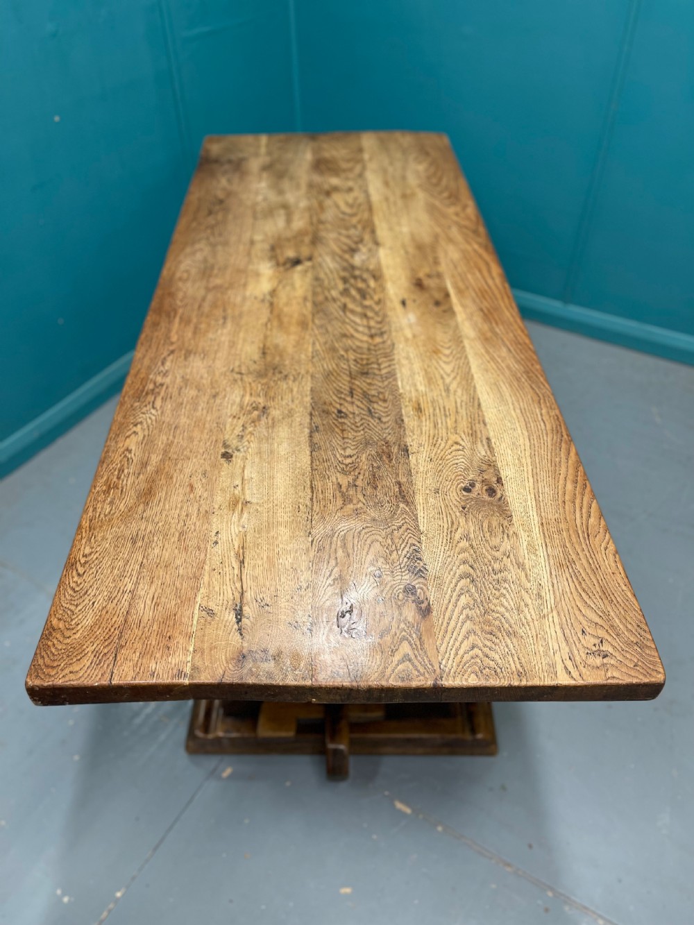 French oak farmhouse or tavern table View IV