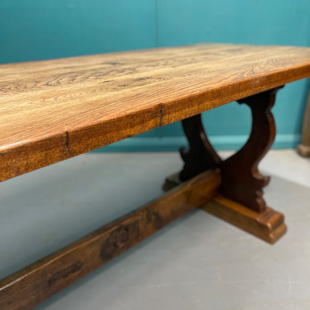 French oak farmhouse or tavern table View VI