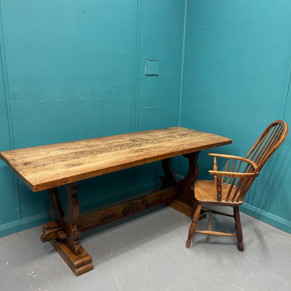 French oak farmhouse or tavern table View VIII
