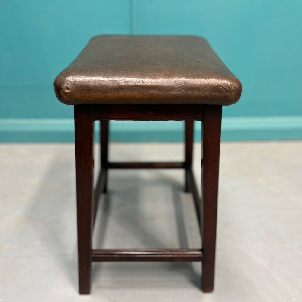 Victorian leather top stool View V