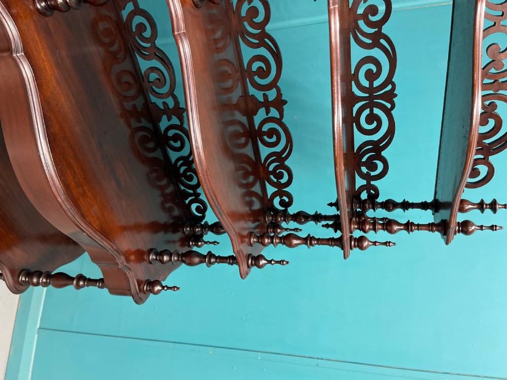 19th century serpentine waterfall bookcase  View VI