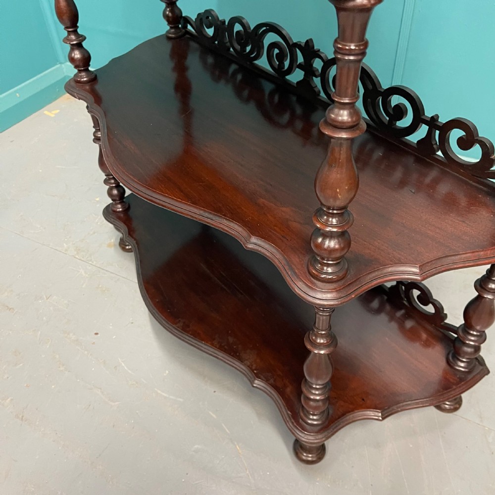 19th century serpentine waterfall bookcase  View VII