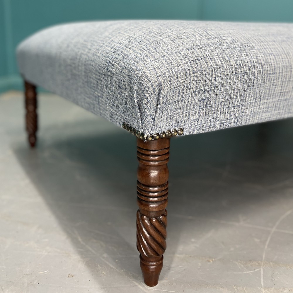 Large newly upholstered centre footstool  View VII