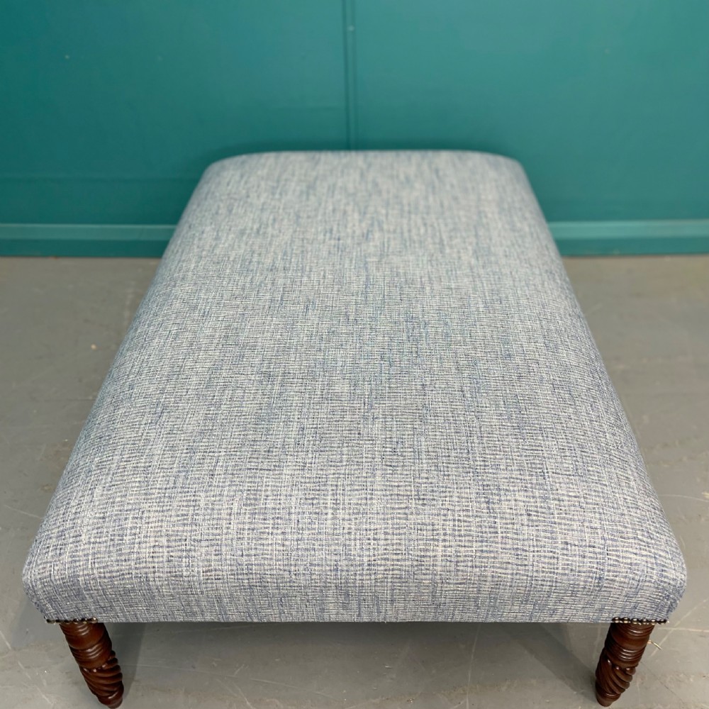 Large newly upholstered centre footstool  View VIII