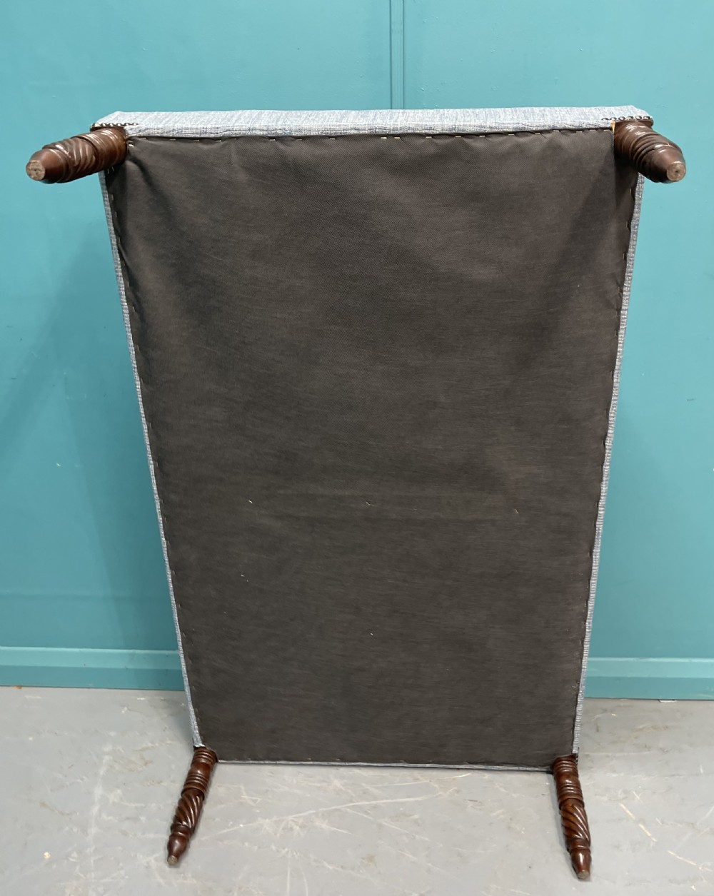 Large newly upholstered centre footstool  View X