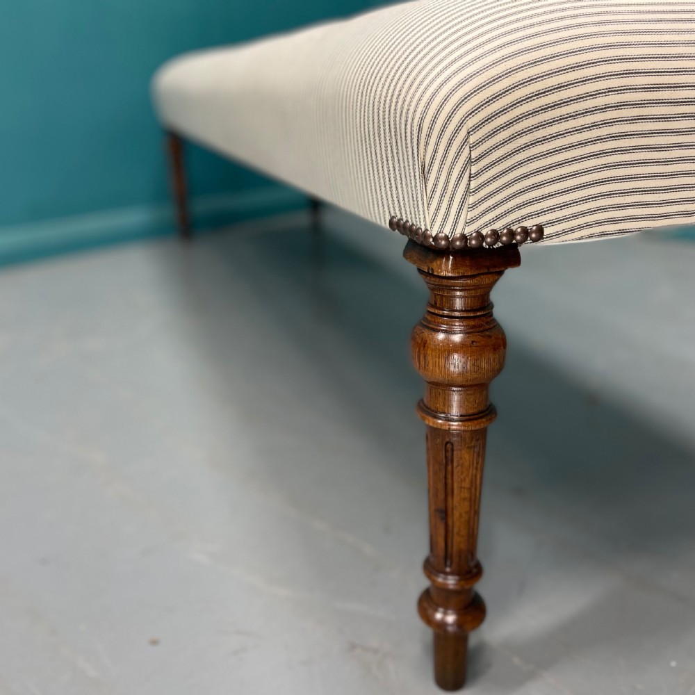 6ft newly upholstered buttoned long stool View III