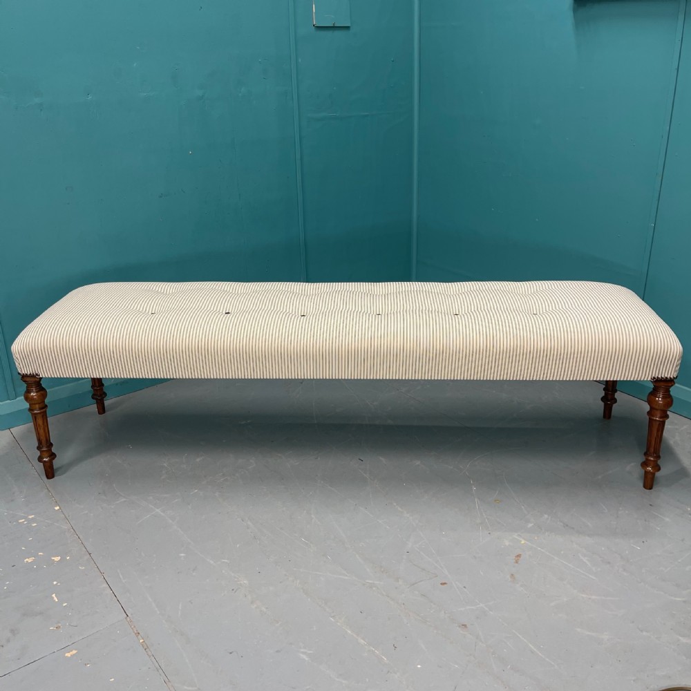 6ft newly upholstered buttoned long stool View IV