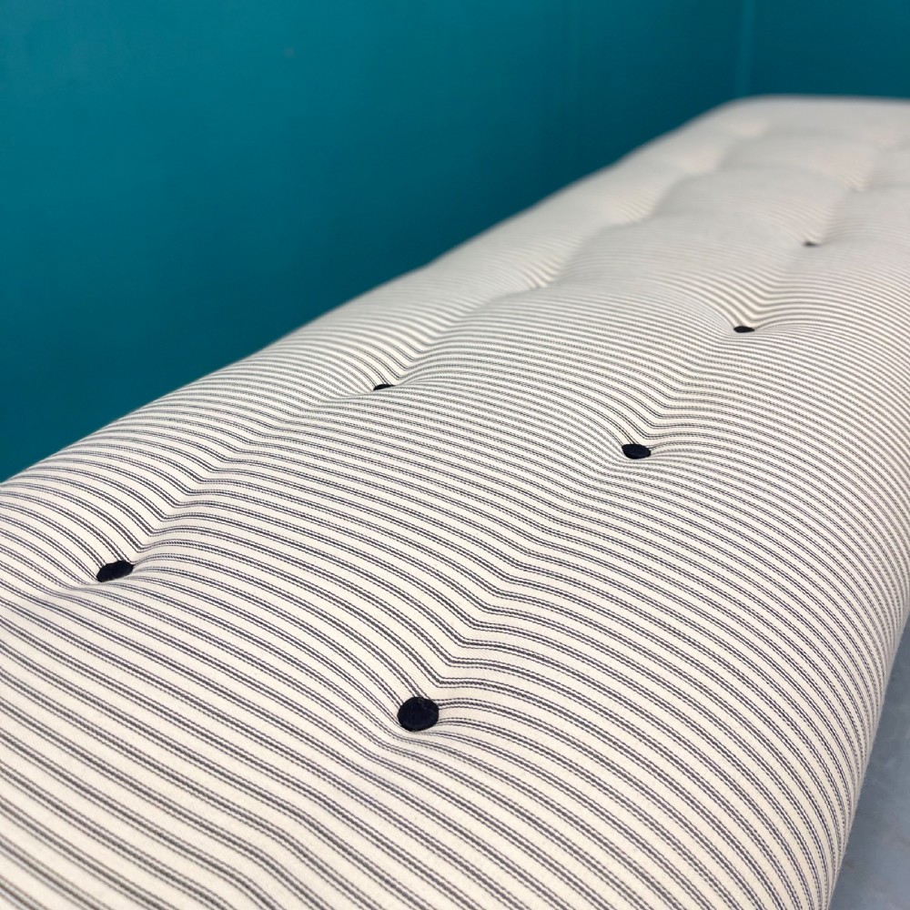 6ft newly upholstered buttoned long stool View VI