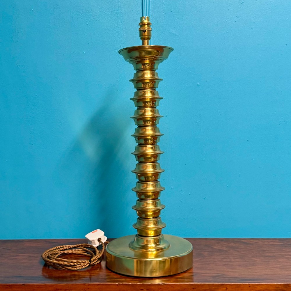 Brass bobbin lamp
