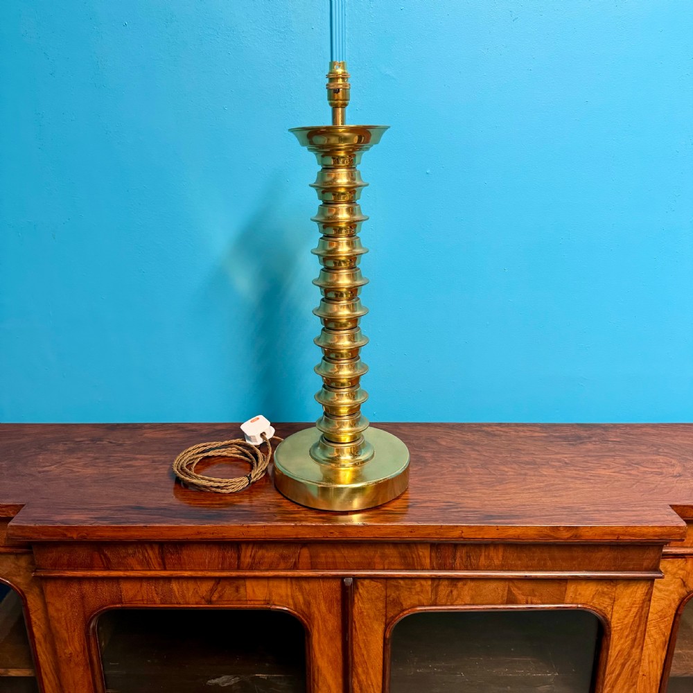 Brass bobbin lamp View V