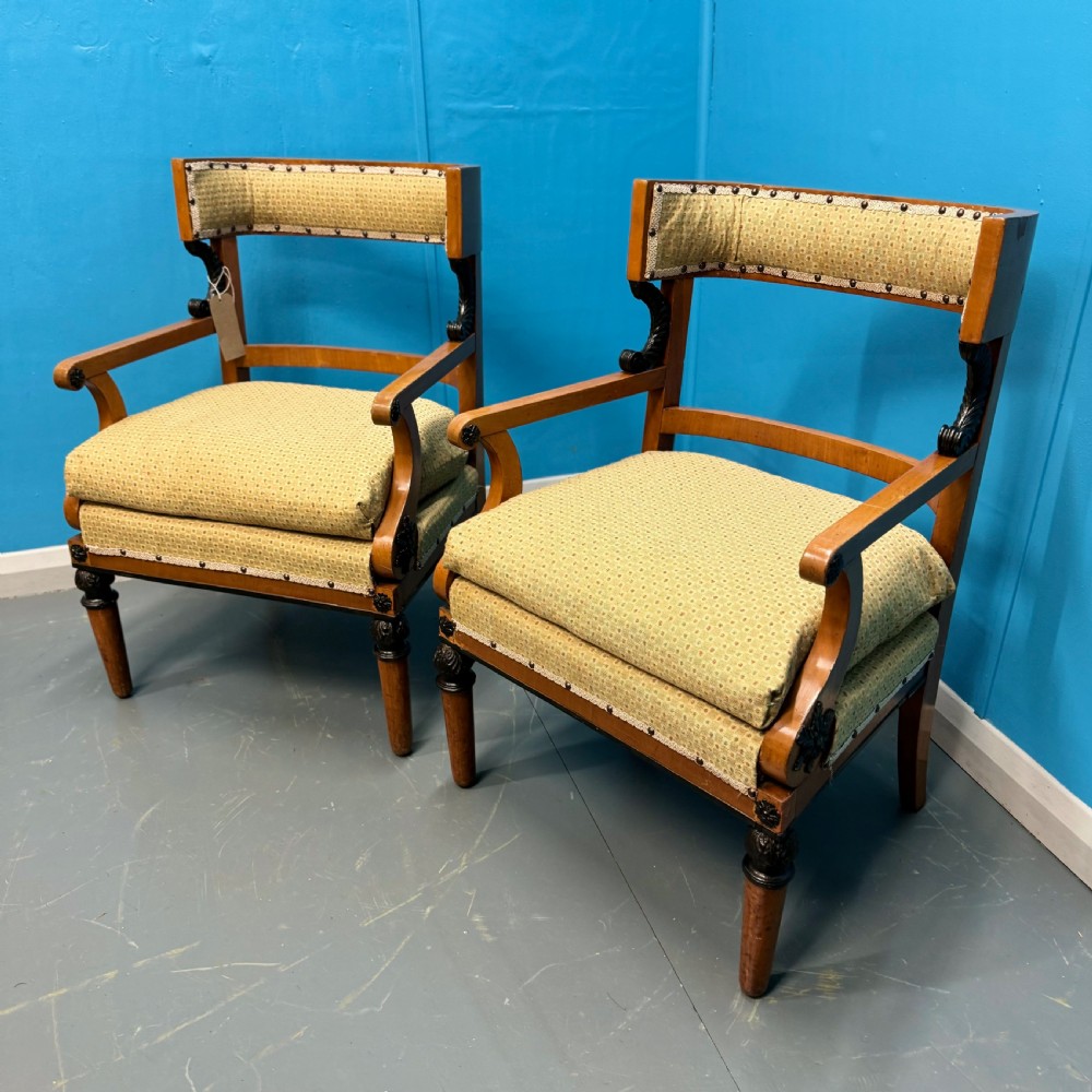 Pair of Biedermeier style occasional chairs  View III