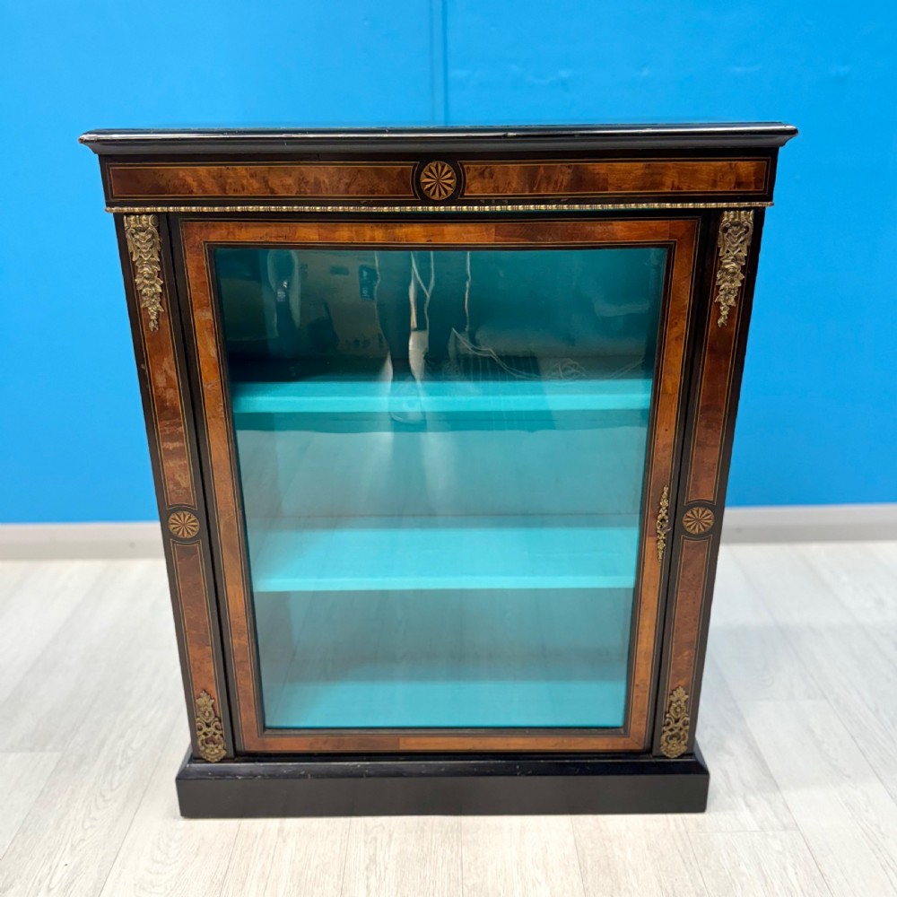Late 19th century ebonised and inlaid bookcase View II
