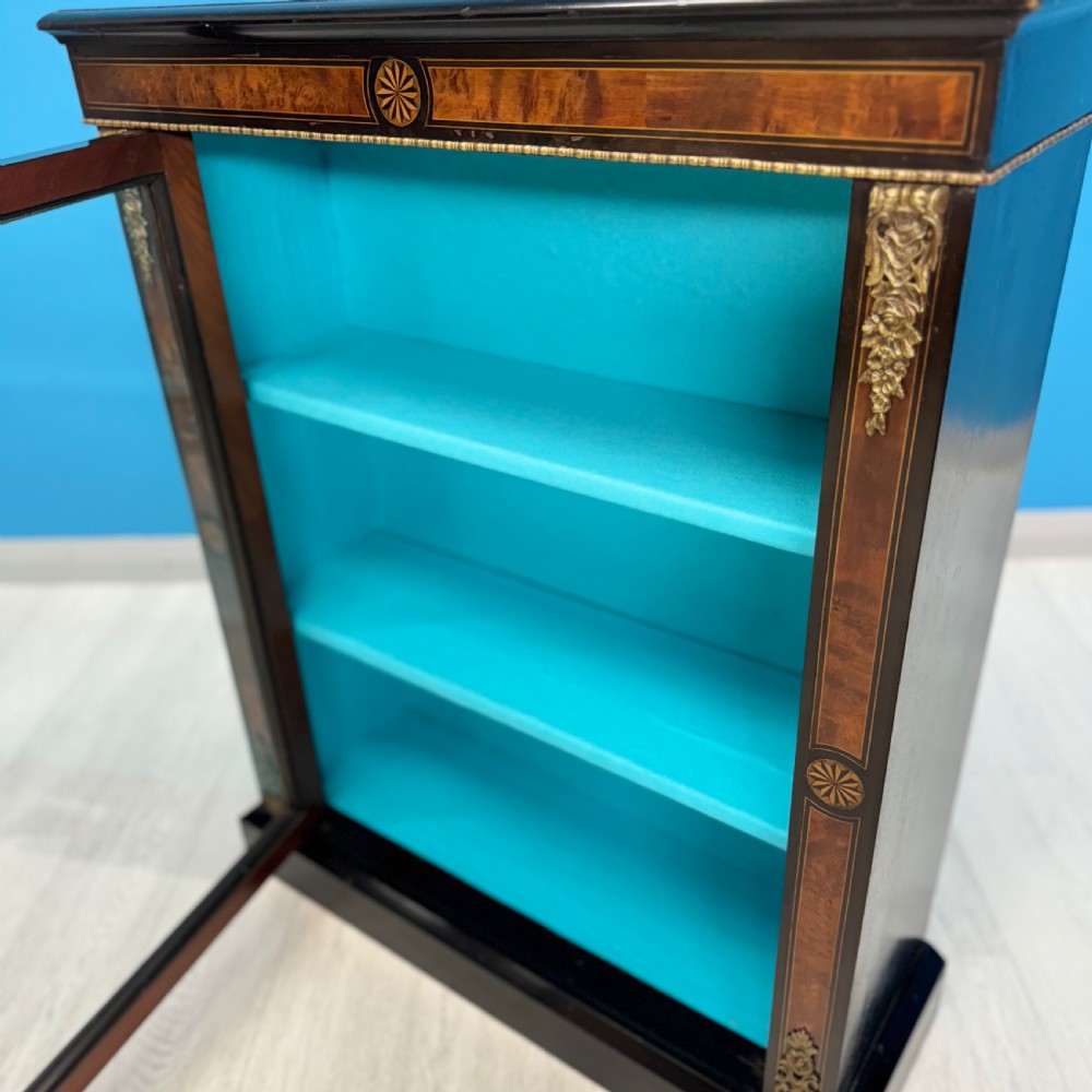 Late 19th century ebonised and inlaid bookcase View IV
