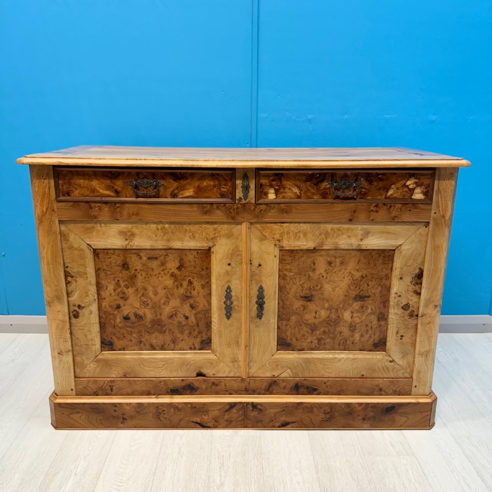Stripped French burr elm dresser base