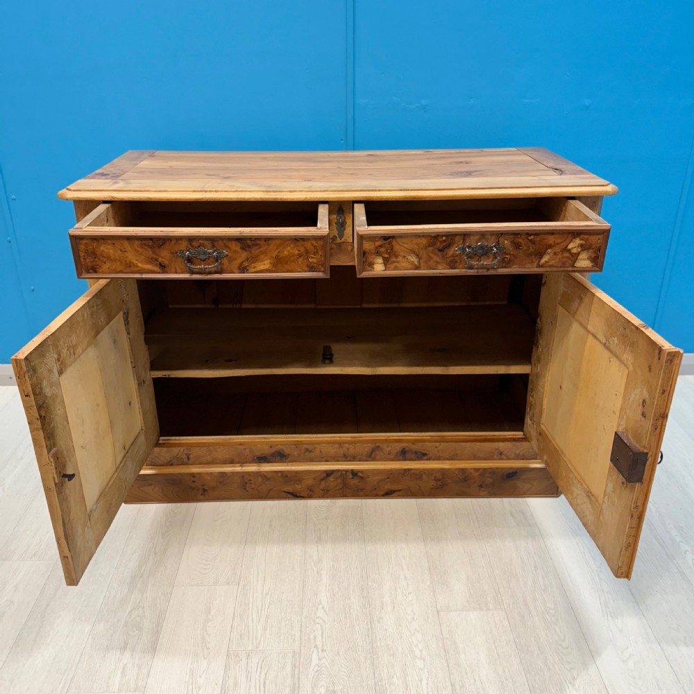 Stripped French burr elm dresser base View V