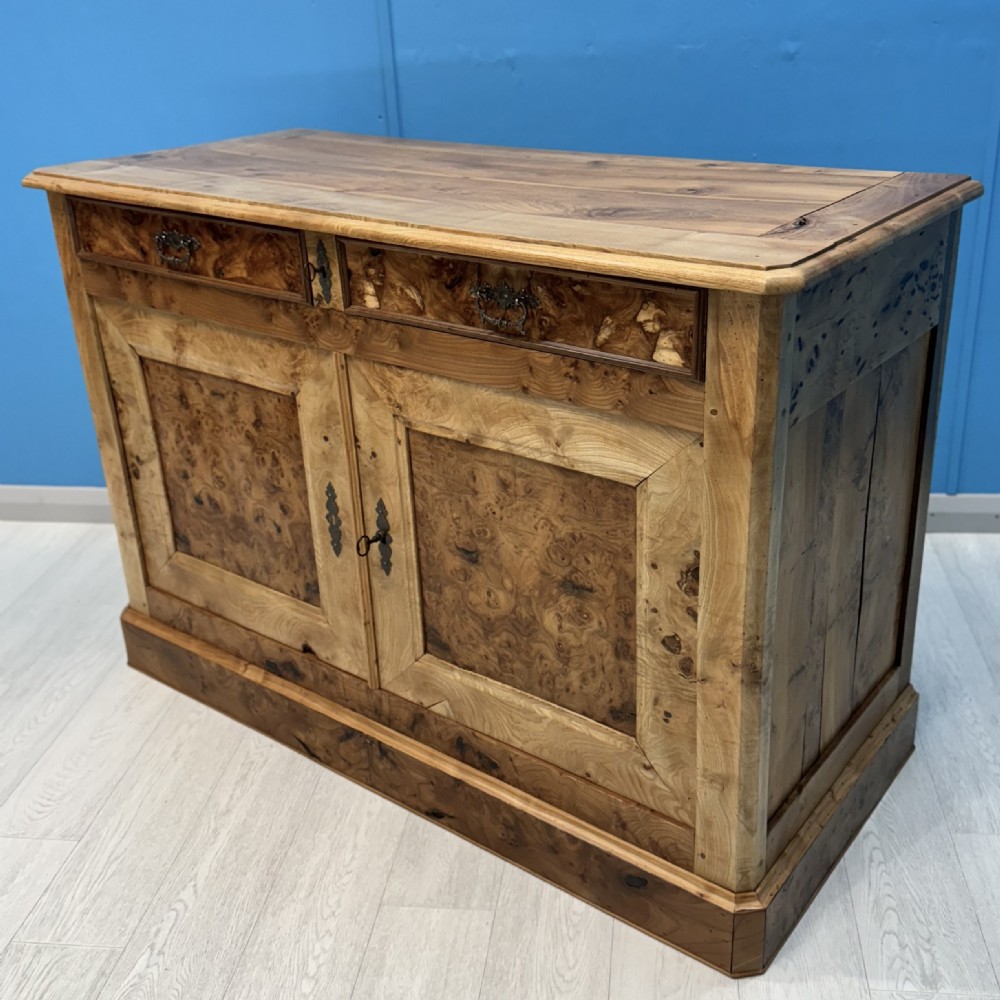 Stripped French burr elm dresser base View VI