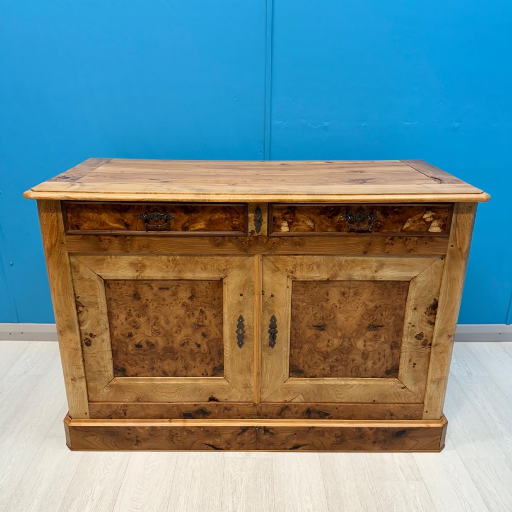 Stripped French burr elm dresser base View VIII