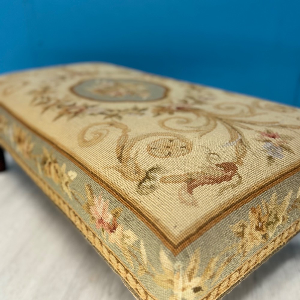 Aubusson needlepoint footstool View IV
