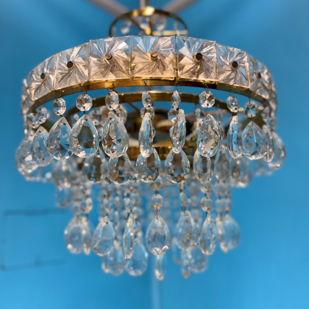 3 tier Czech crystal chandelier