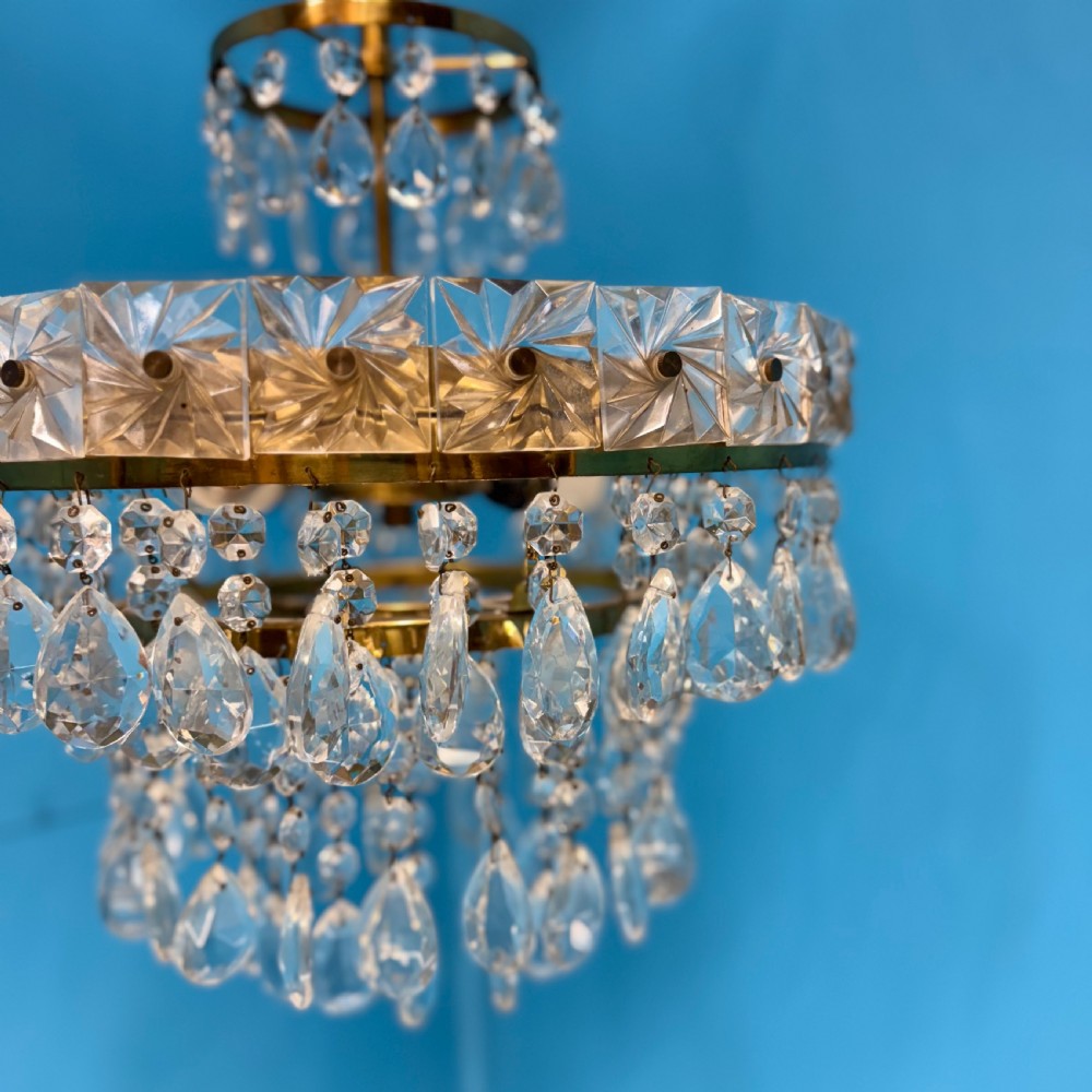 3 tier Czech crystal chandelier View III