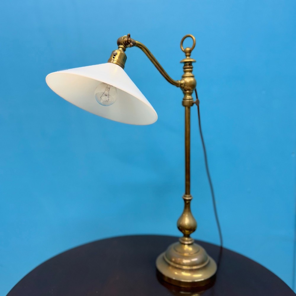 French brass adjustable desk lamp