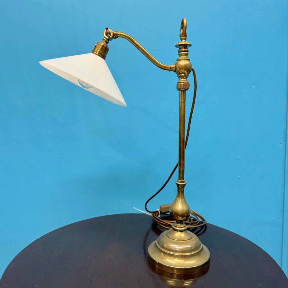 French brass adjustable desk lamp View II