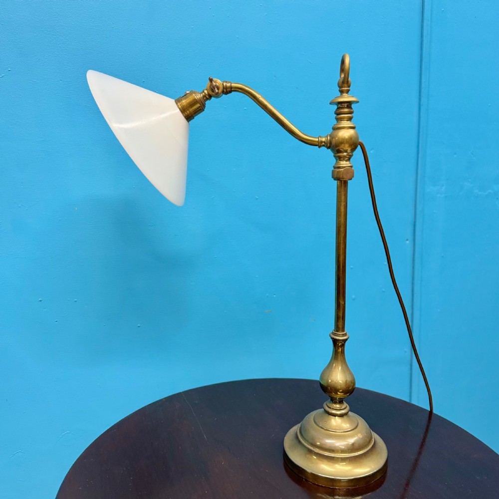 French brass adjustable desk lamp View IV