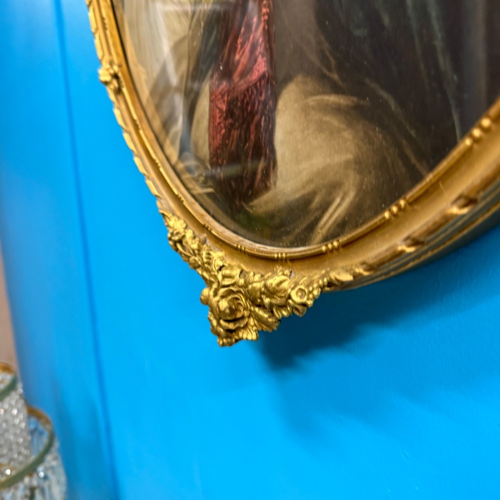 Pair of French gilt framed oval portraits View IV
