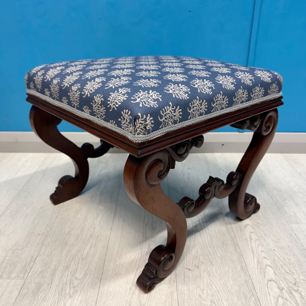 William IV rosewood dressing table stool