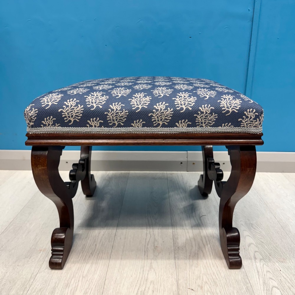 William IV rosewood dressing table stool View II