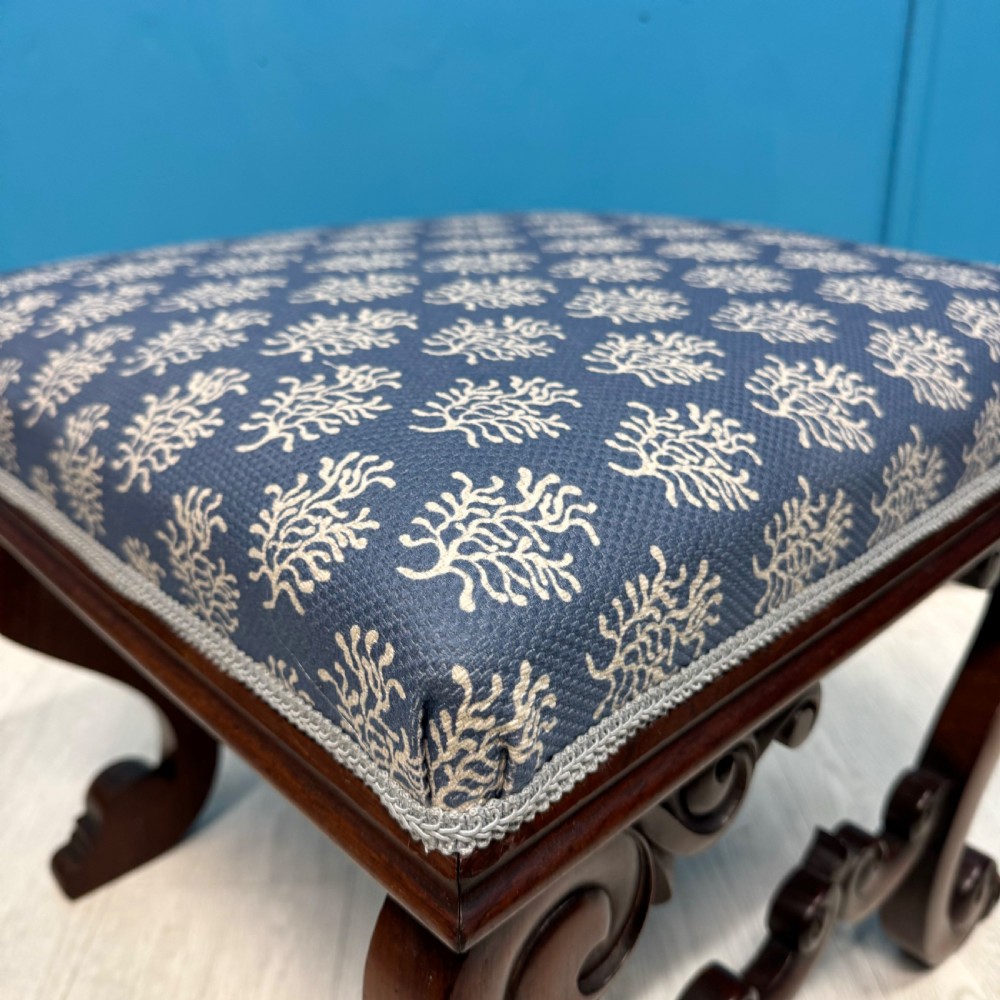 William IV rosewood dressing table stool View III