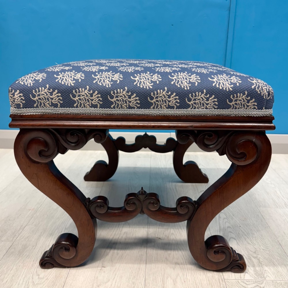 William IV rosewood dressing table stool View IV
