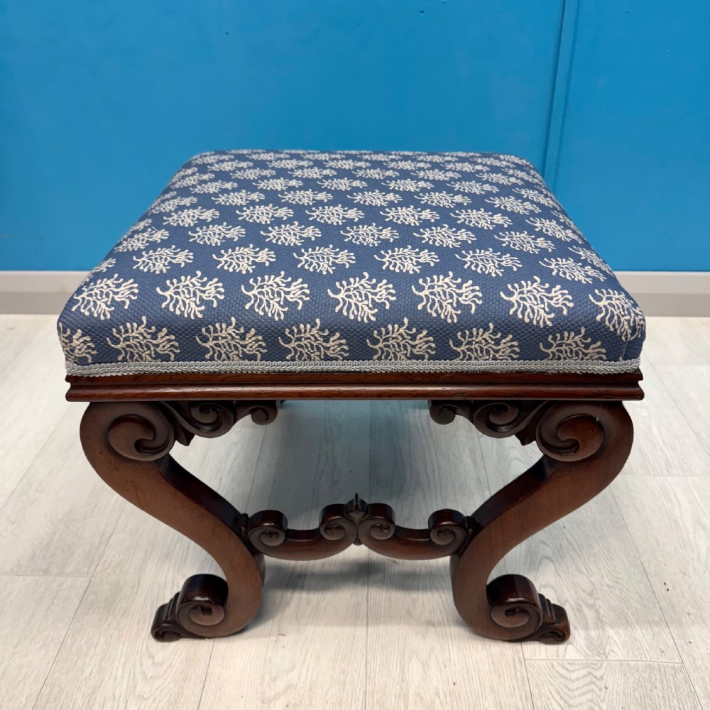 William IV rosewood dressing table stool View V