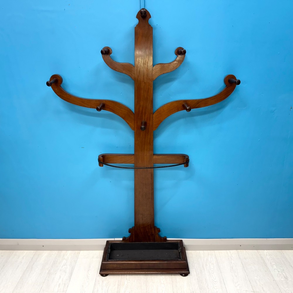 Victorian mahogany hall tree stand