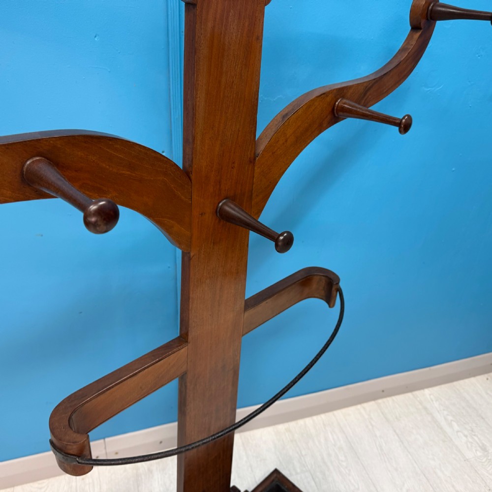 Victorian mahogany hall tree stand View III