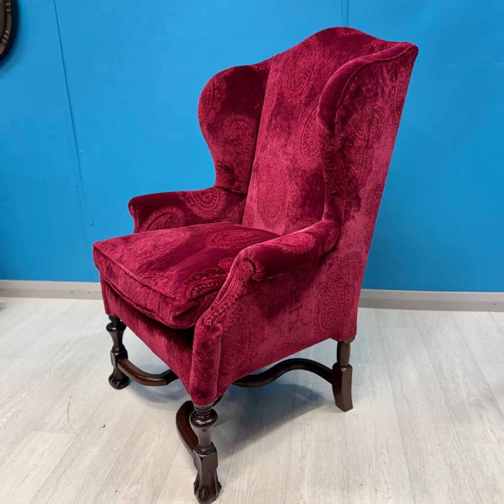 George II style wing armchair View IX