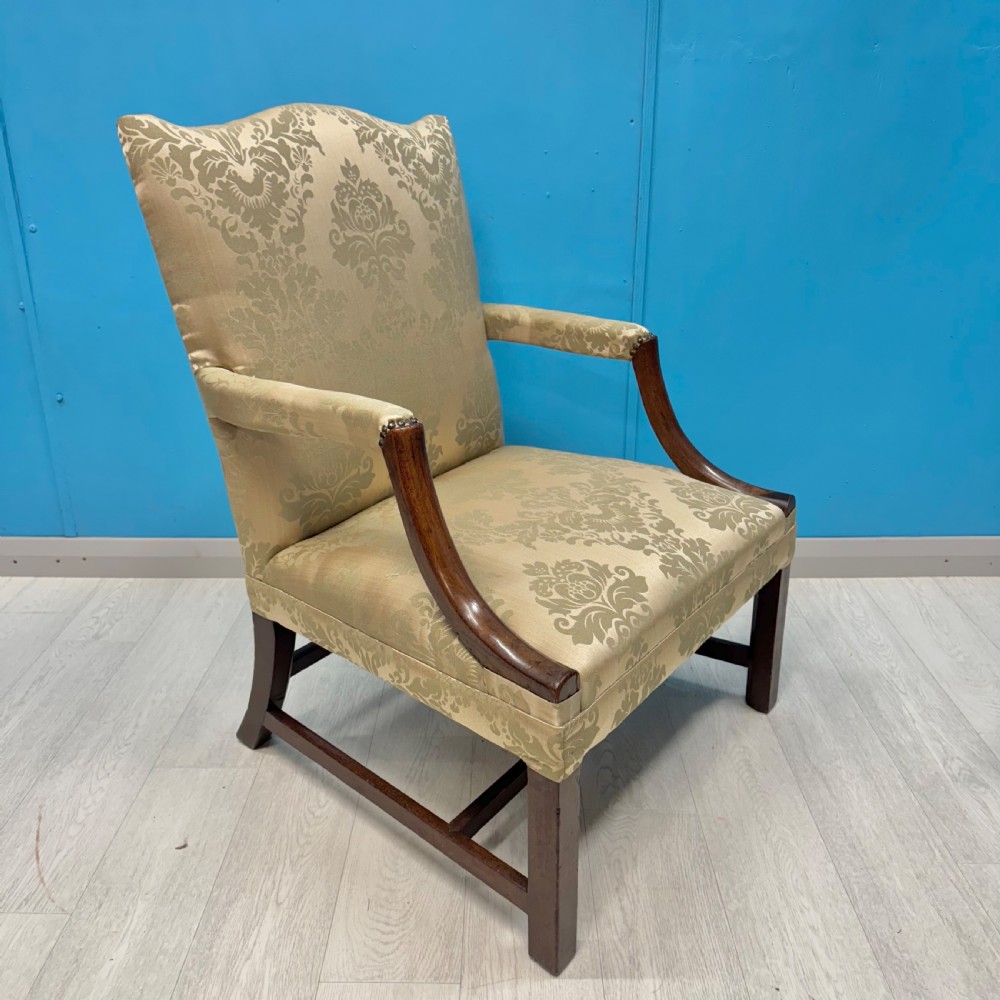 George III Gainsborough armchair newly upholstered 