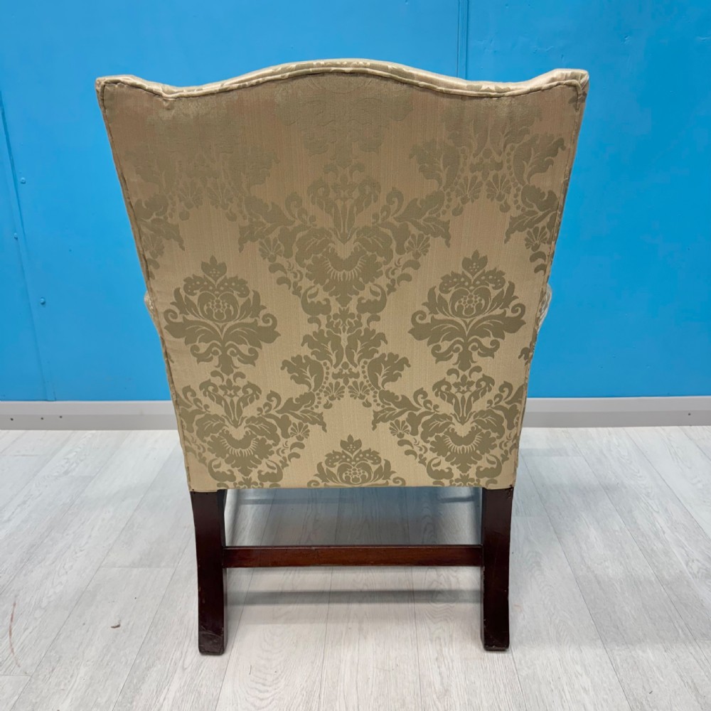 George III Gainsborough armchair newly upholstered  View V