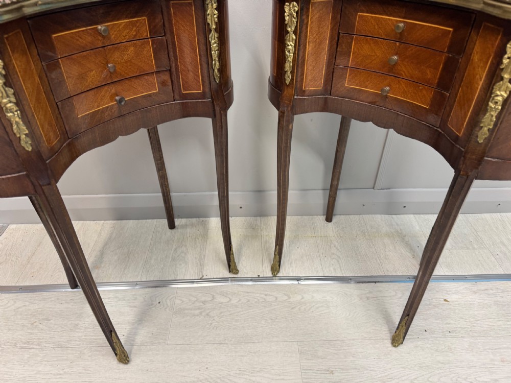 Pair of French kidney style side tables  View II