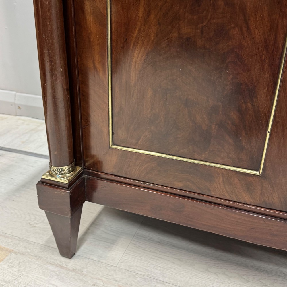 French Empire mahogany and brass inlaid cabinet View VI