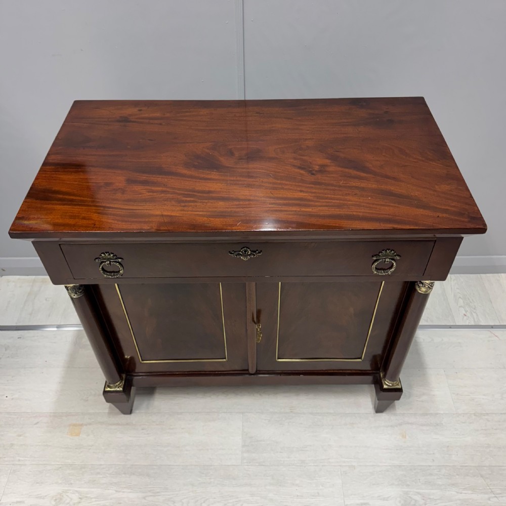 French Empire mahogany and brass inlaid cabinet View VII