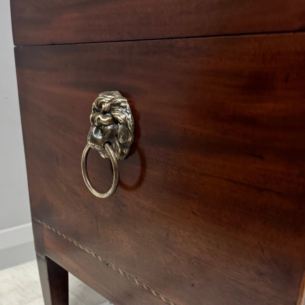Georgian mahogany cellarette with lions mask View IV