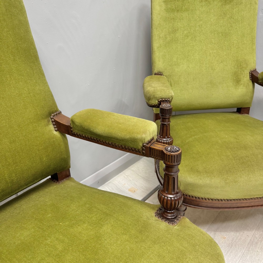 Pair of French open armchairs View II