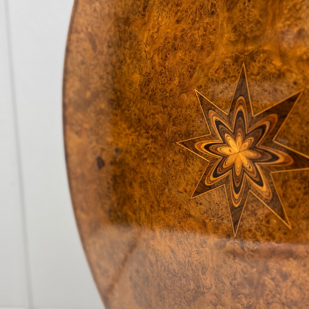 French Charles X burr elm gueridon centre table View III