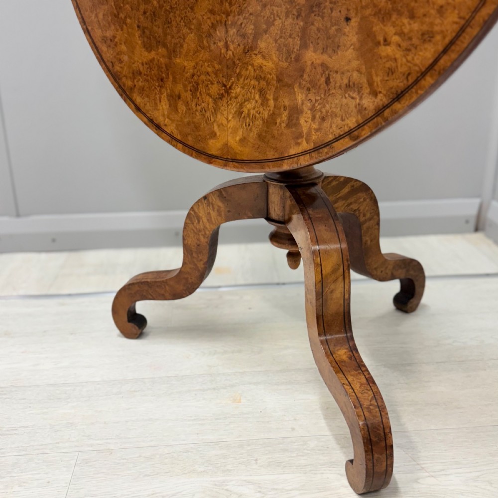 French Charles X burr elm gueridon centre table View V