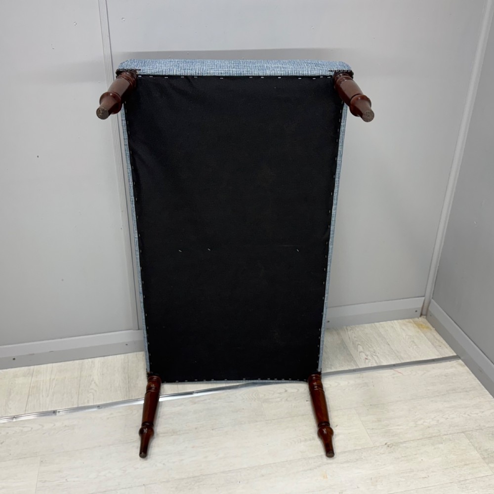Newly upholstered turned leg footstool  View VII