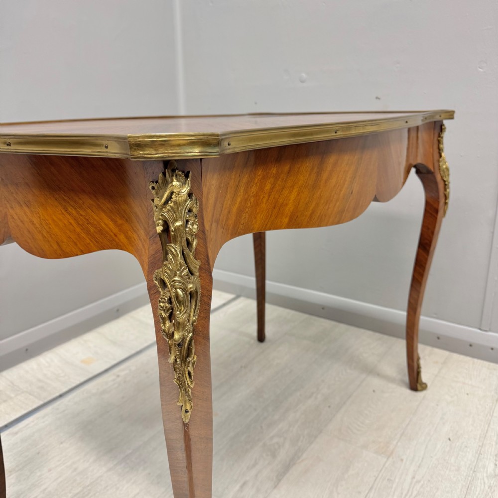 French brass mounted sofa table View V