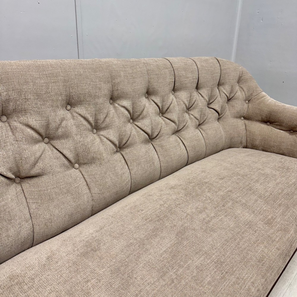 Early 19th century 3 seat sofa with gilt highlights View V