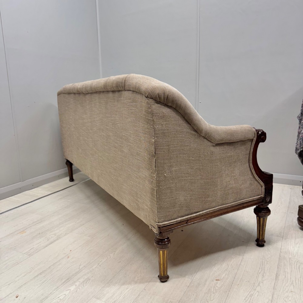 Early 19th century 3 seat sofa with gilt highlights View VII
