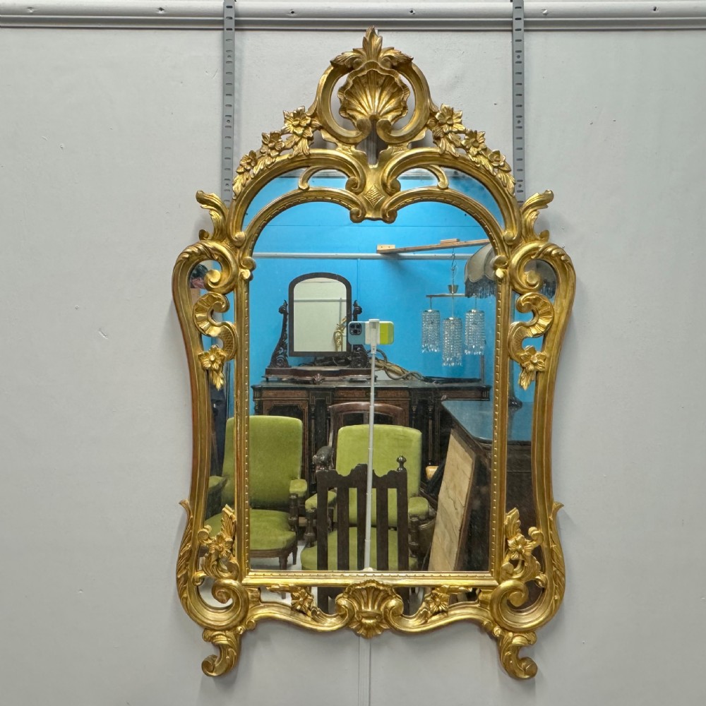 French 19th century gilt console mirror
